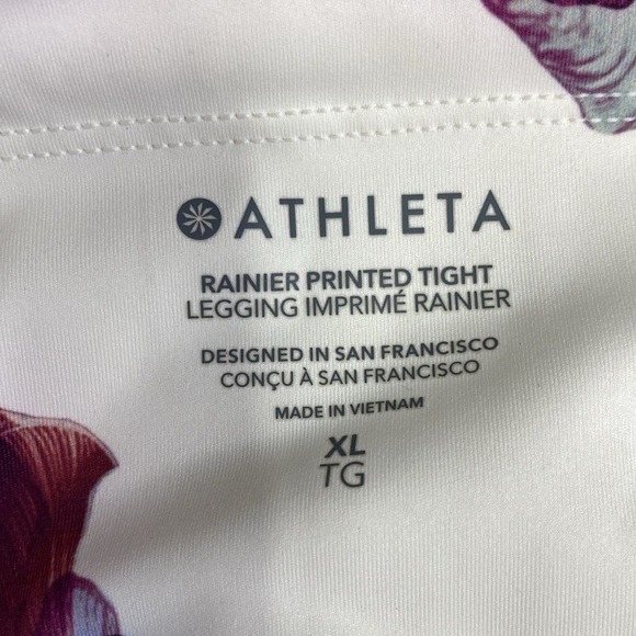 Athleta Floral Print High Rise Elation Yoga Workout‎ Leggings - Picture 4 of 8